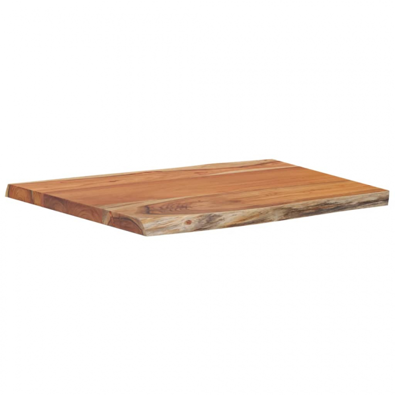 Tischplatte 70x60x2,5cm Rechteckig Massivholz Akazie Naturkante