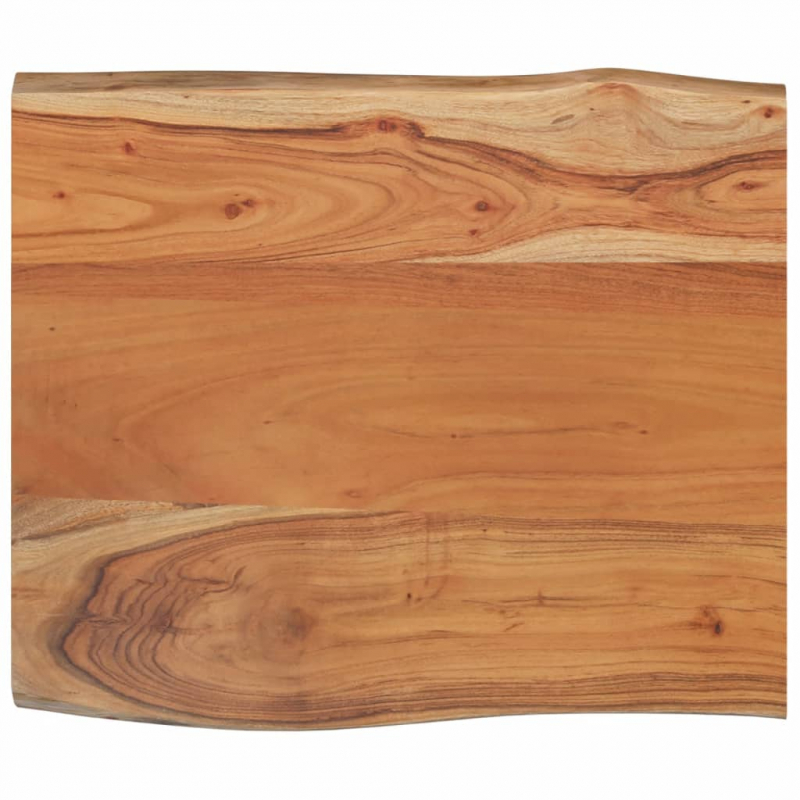 Tischplatte 70x60x2,5cm Rechteckig Massivholz Akazie Naturkante