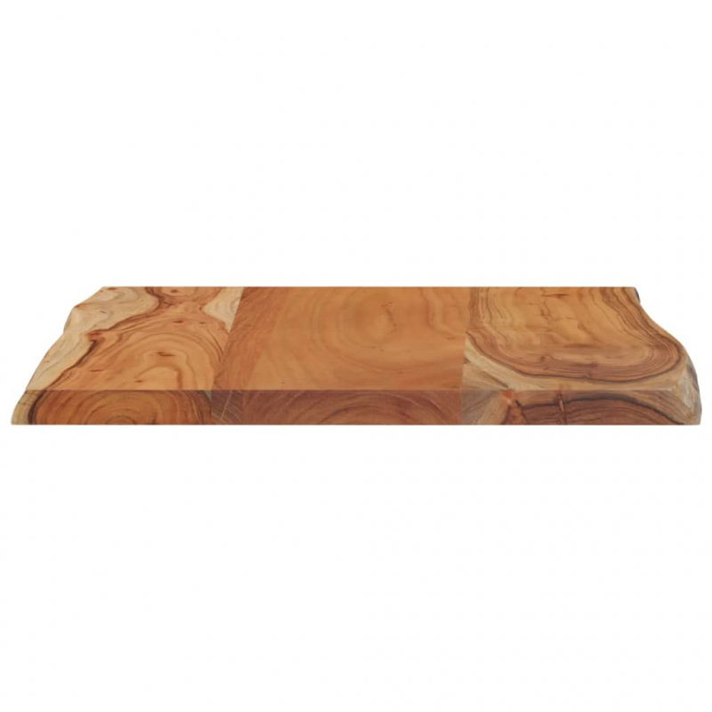 Tischplatte 70x60x2,5cm Rechteckig Massivholz Akazie Naturkante