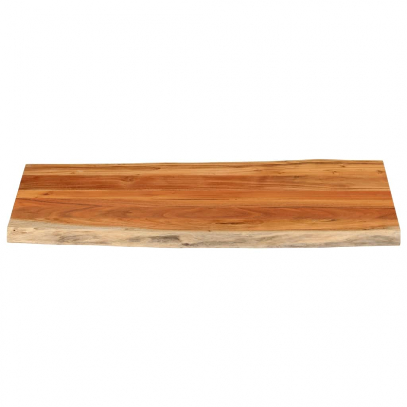 Tischplatte 110x60x2,5cm Rechteckig Massivholz Akazie Baumkante