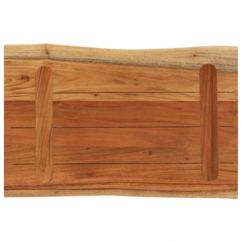 Tischplatte 60x40x3,8 cm Rechteckig Massivholz Akazie Baumkante
