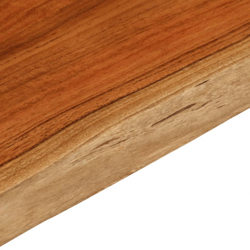 Tischplatte 100x40x3,8cm Rechteckig Massivholz Akazie Baumkante
