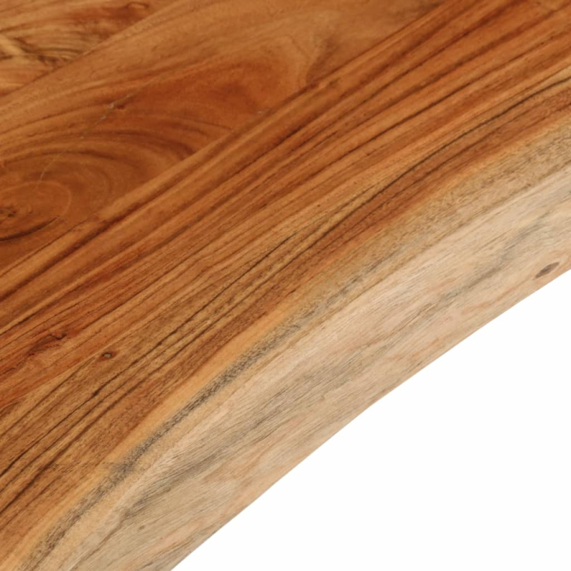 Tischplatte 140x40x3,8cm Rechteckig Massivholz Akazie Baumkante