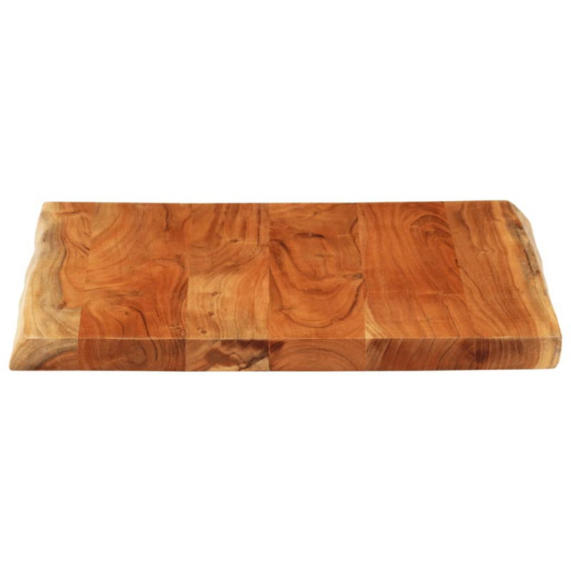 Tischplatte 60x60x3,8cm Quadratisch Massivholz Akazie Baumkante
