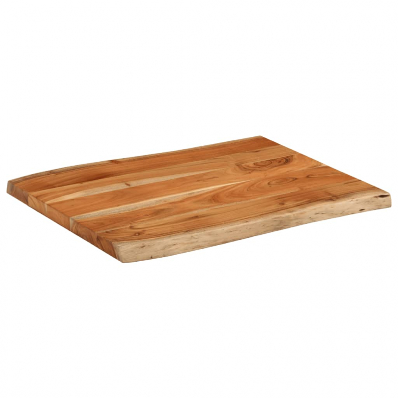 Tischplatte 90x60x3,8 cm Rechteckig Massivholz Akazie Baumkante