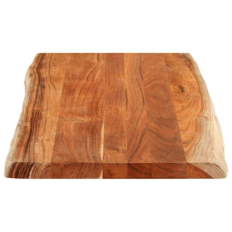 Tischplatte 100x60x3,8cm Rechteckig Massivholz Akazie Baumkante