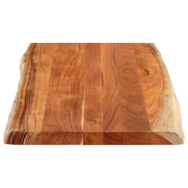 Tischplatte 120x60x3,8cm Rechteckig Massivholz Akazie Baumkante