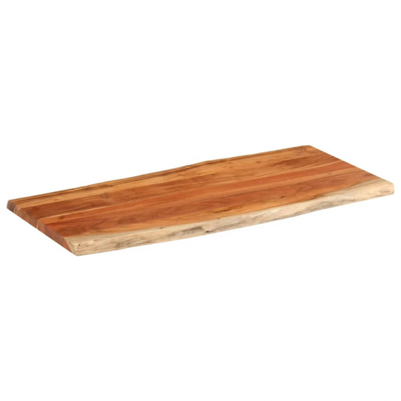 Tischplatte 140x60x3,8cm Rechteckig Massivholz Akazie Baumkante