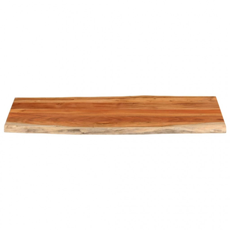 Tischplatte 140x60x3,8cm Rechteckig Massivholz Akazie Baumkante