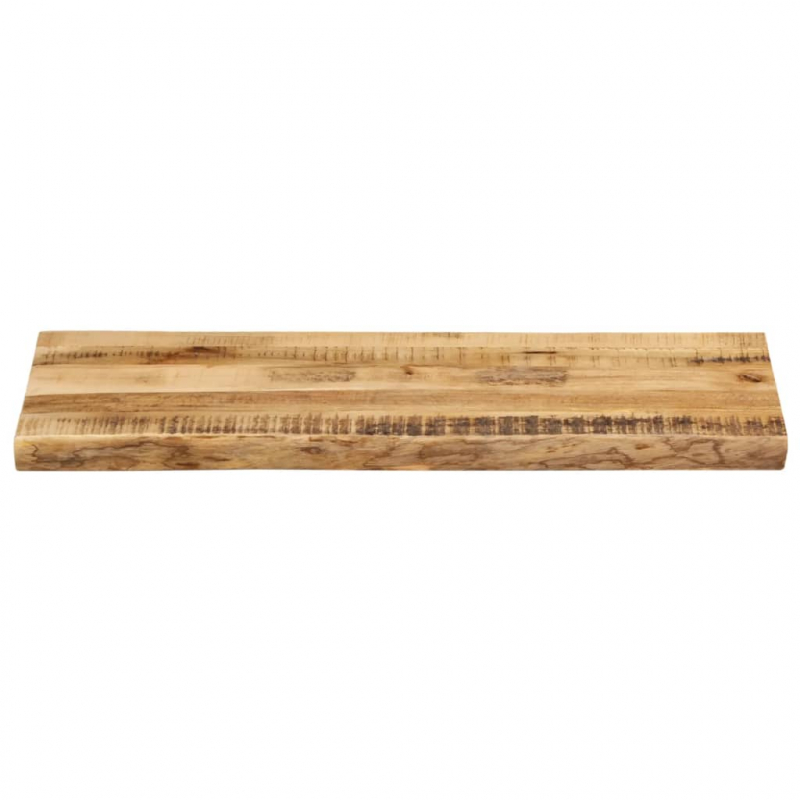 Tischplatte mit Baumkante 100x40x2,5 cm Raues Mango Massivholz