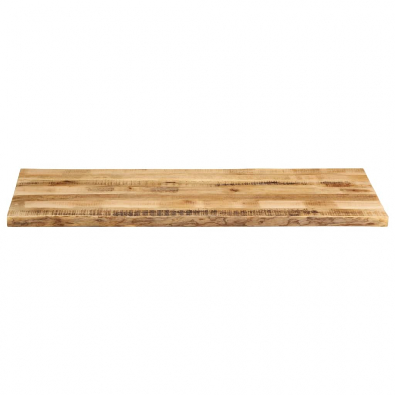 Tischplatte mit Baumkante 140x60x2,5 cm Raues Mango Massivholz