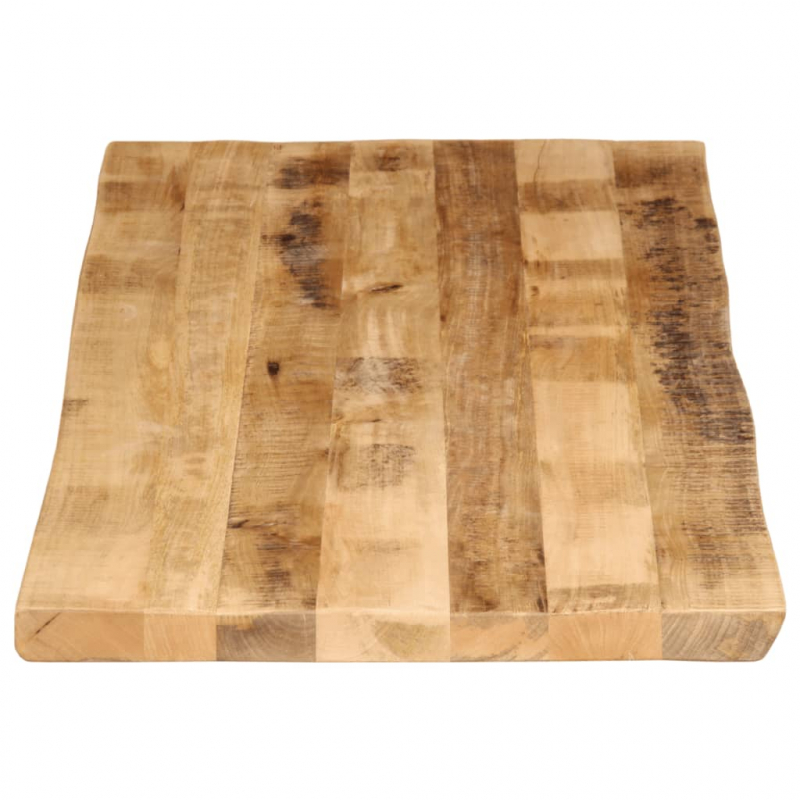 Tischplatte mit Baumkante 140x60x3,8 cm Raues Mango Massivholz