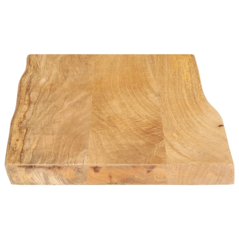 Tischplatte mit Baumkante 60x40x2,5 cm Massivholz Mango