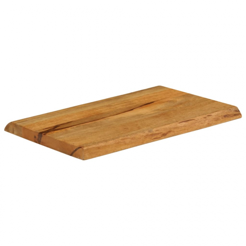 Tischplatte mit Baumkante 70x40x3,8 cm Massivholz Mango