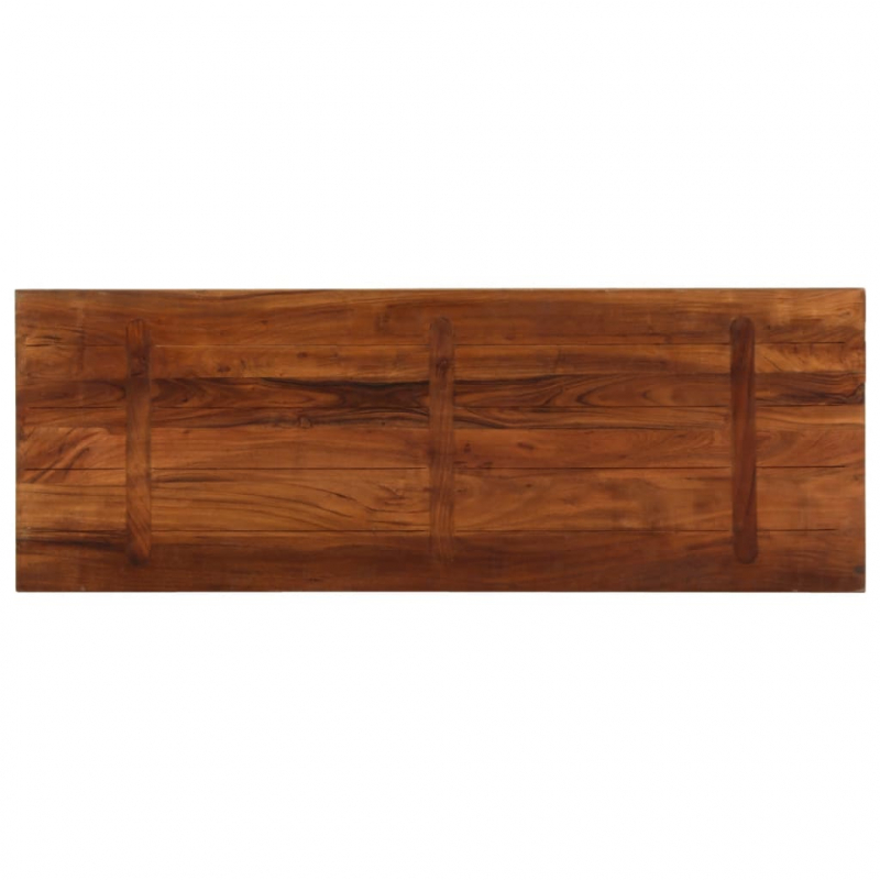 Tischplatte 140x50x3,8 cm Rechteckig Altholz Massiv