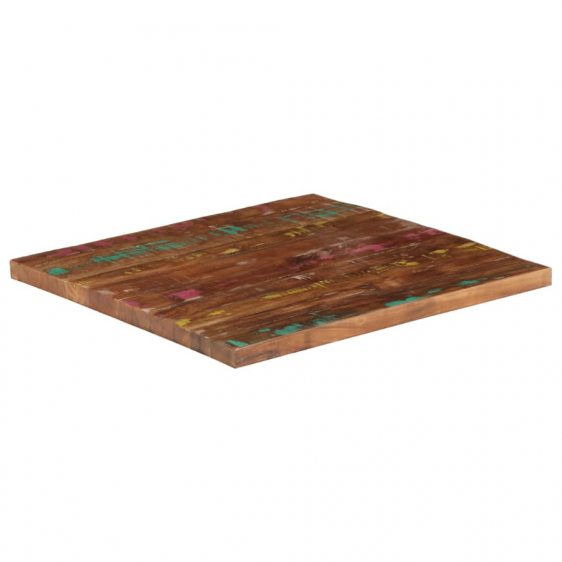 Tischplatte 70x70x3,8 cm Quadratisch Altholz Massiv