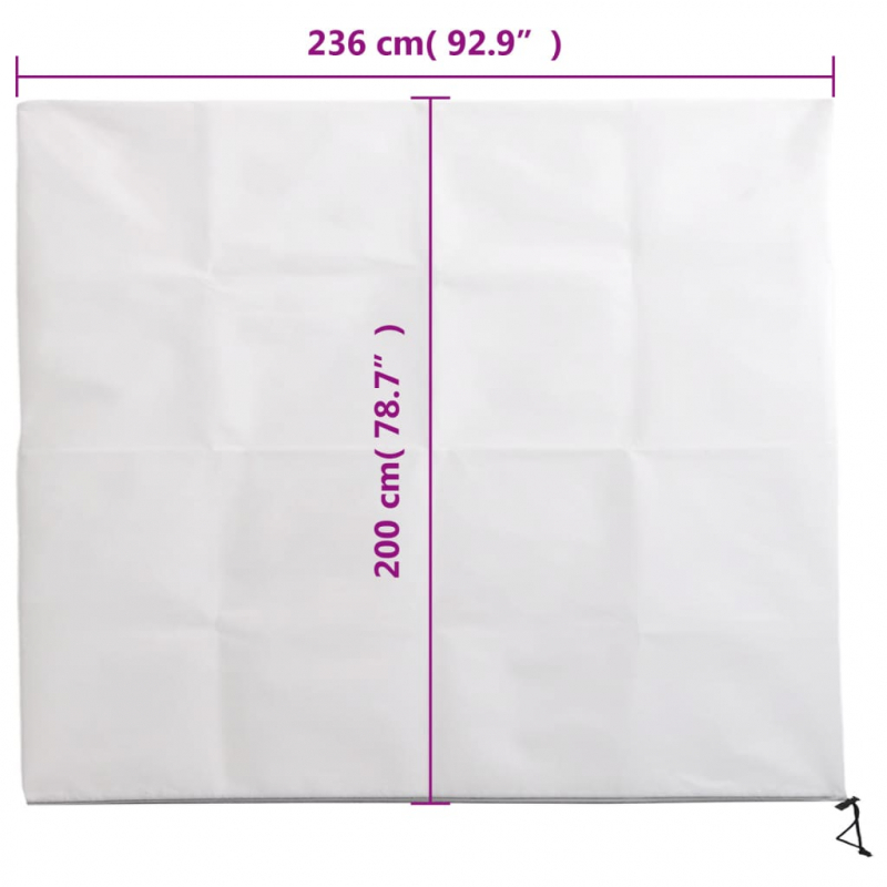 Wintervlies mit Reißverschluss 10 Stk. 70 g/m² 2,36x2 m