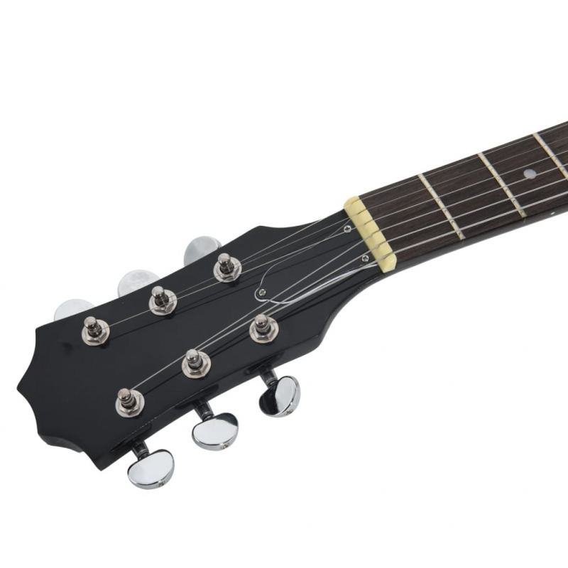 E-Gitarre für Anfänger mit Tasche Braun und Schwarz 4/4 39