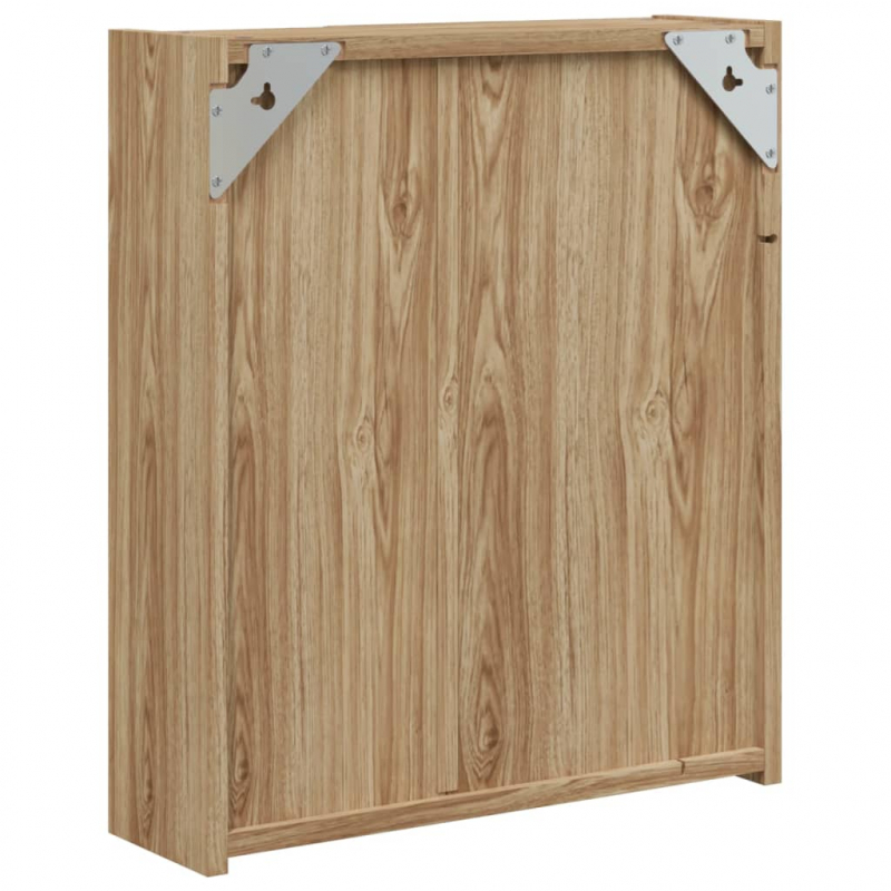 Spiegelschrank mit LED-Beleuchtung Eichenoptik 45x13x52 cm
