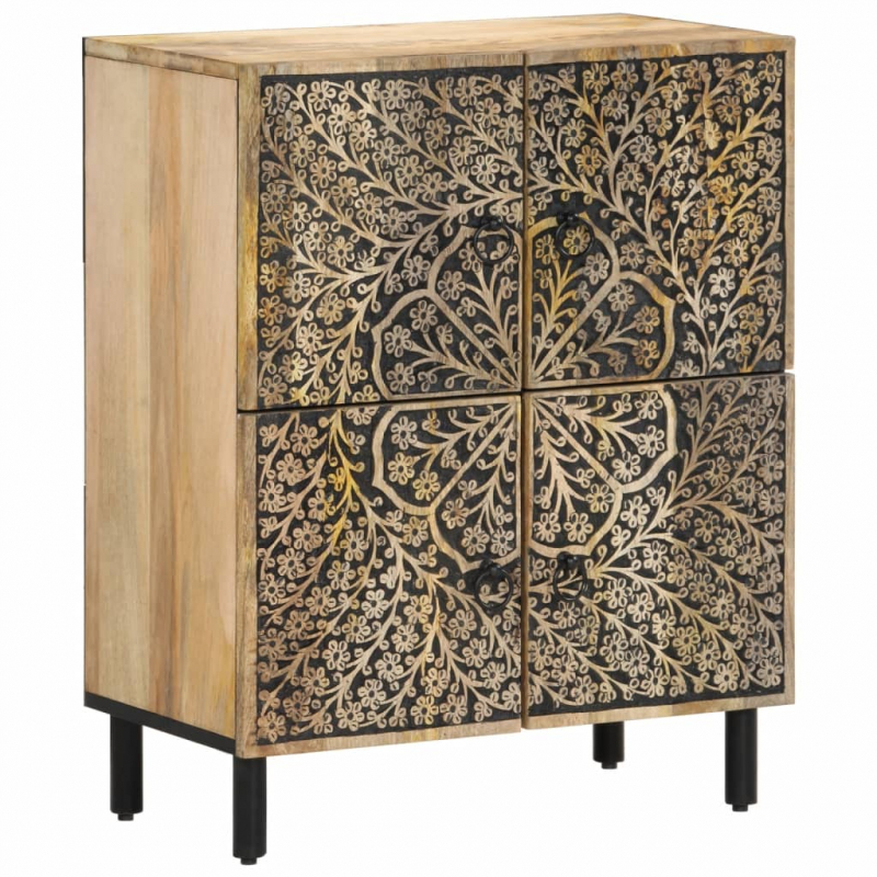 Beistellschrank 60x33x75 cm Massivholz Mango