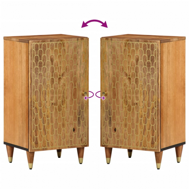 Beistellschrank 40x33x75 cm Massivholz Mango