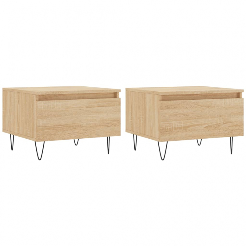 Couchtische 2 Stk. Sonoma-Eiche 50x46x35 cm Holzwerkstoff