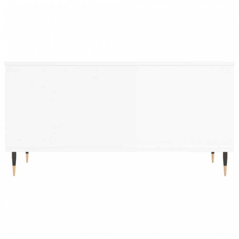 Couchtisch Hochglanz-Weiß 90x44,5x45 cm Holzwerkstoff