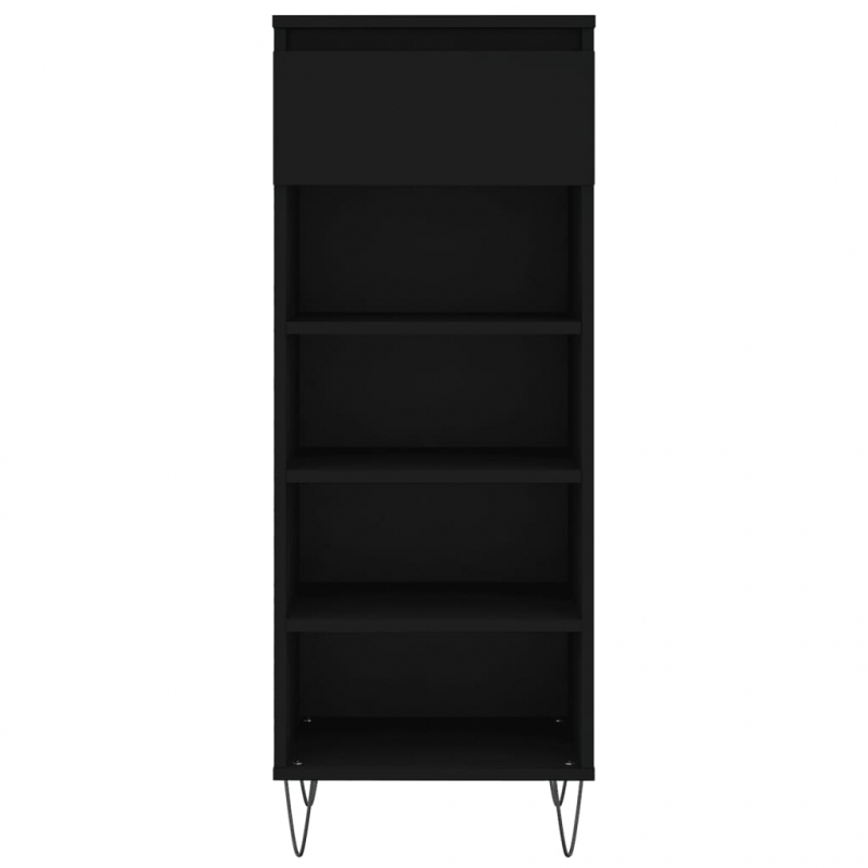 Schuhschrank Schwarz 40x36x105 cm Holzwerkstoff