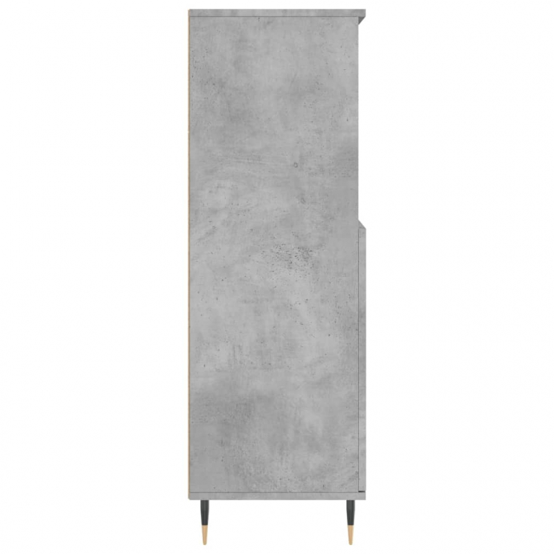 Highboard Betongrau 60x36x110 cm Holzwerkstoff