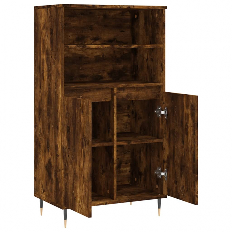 Highboard Räuchereiche 60x36x110 cm Holzwerkstoff