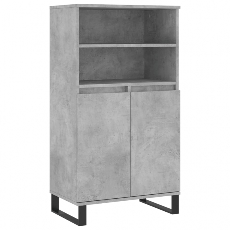 Highboard Betongrau 60x36x110 cm Holzwerkstoff