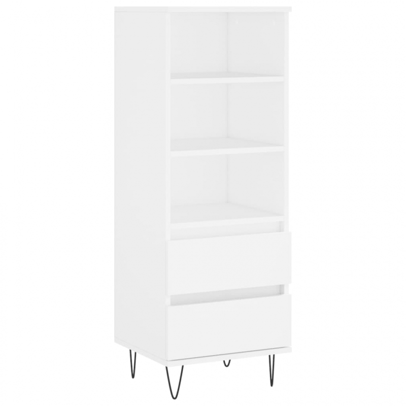 Highboard Weiß 40x36x110 cm Holzwerkstoff