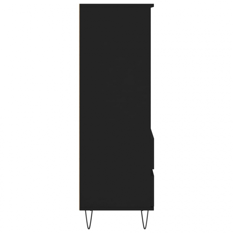 Highboard Schwarz 40x36x110 cm Holzwerkstoff