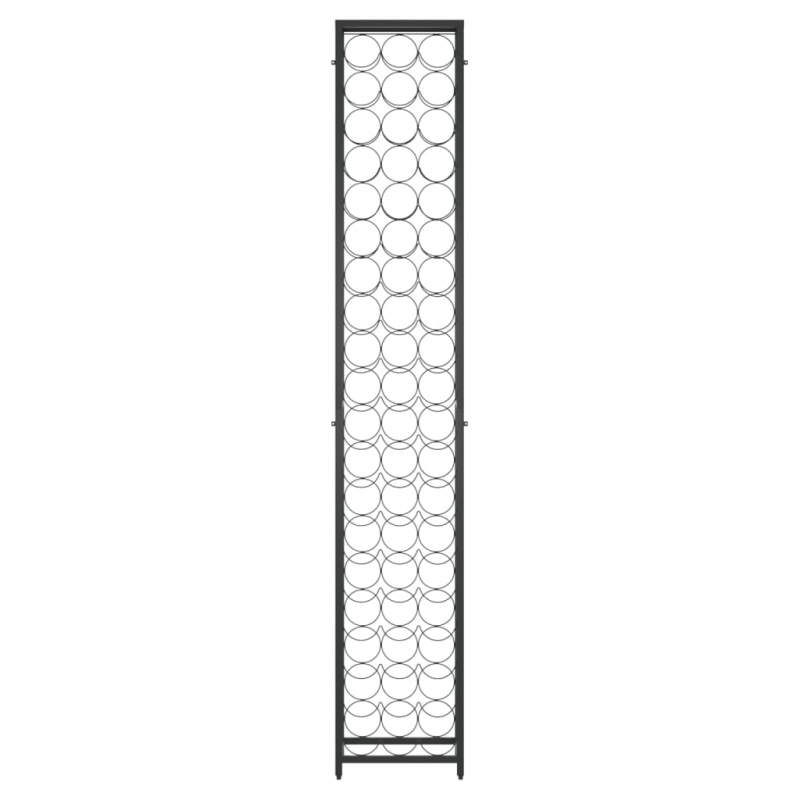 Weinregal für 57 Flaschen Schwarz 34x18x200 cm Schmiedeeisen