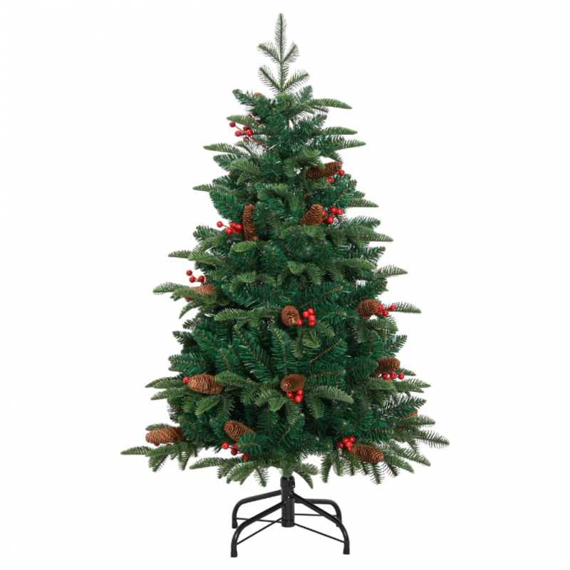 Künstlicher Weihnachtsbaum Klappbar mit Zapfen & Beeren 150 cm