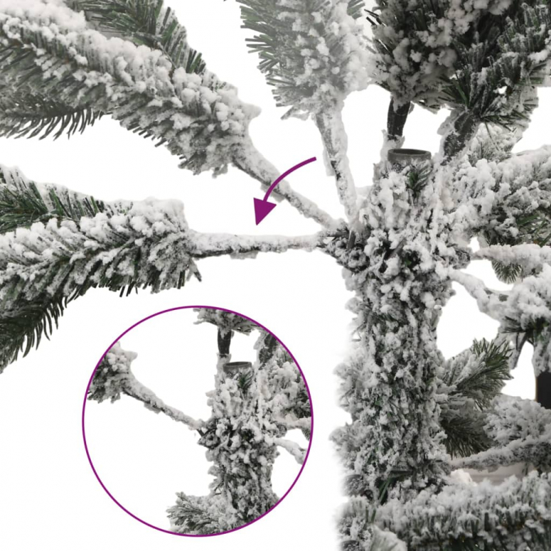 Künstlicher Weihnachtsbaum Klappbar Beschneit 210 cm