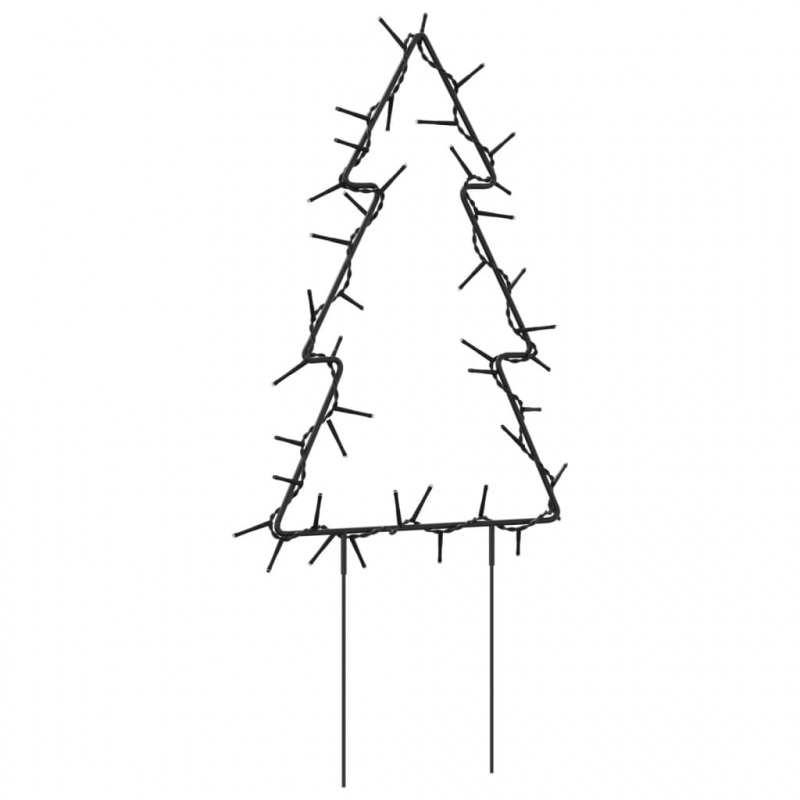 Weihnachtsbäume mit Erdspießen 3 Stk. 50 LEDs 30 cm