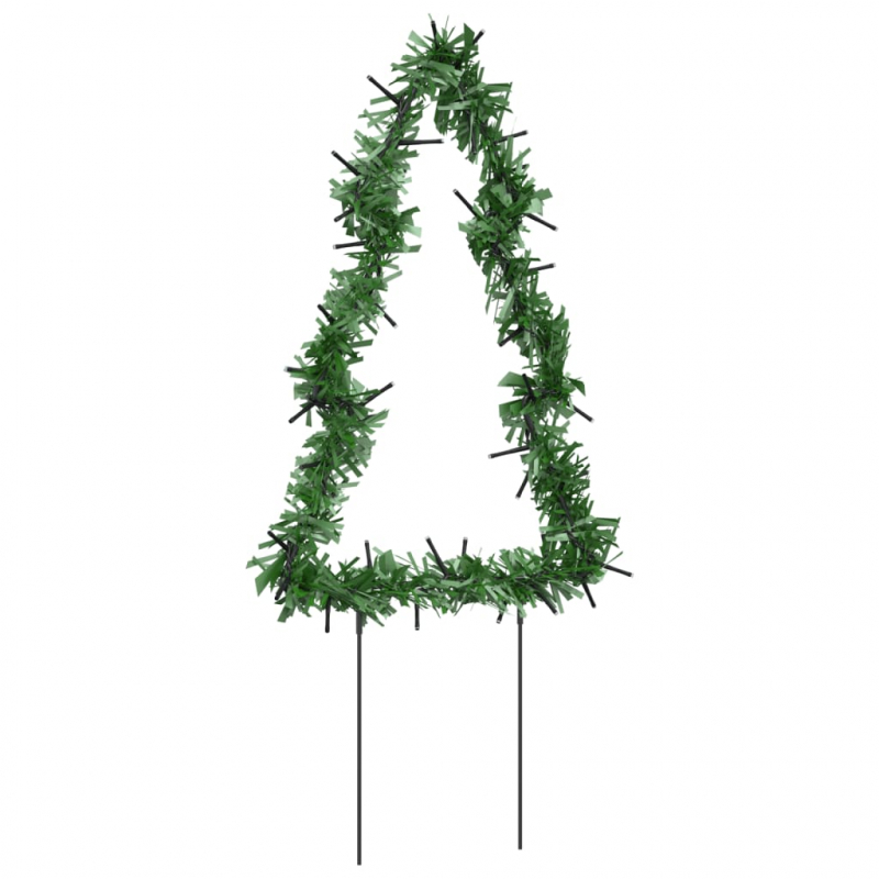 Weihnachtsbäume mit Erdspießen 3 Stk. 50 LEDs 30 cm