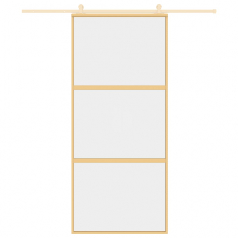 Schiebetür Golden 90x205 cm ESG-Klarglas und Aluminium