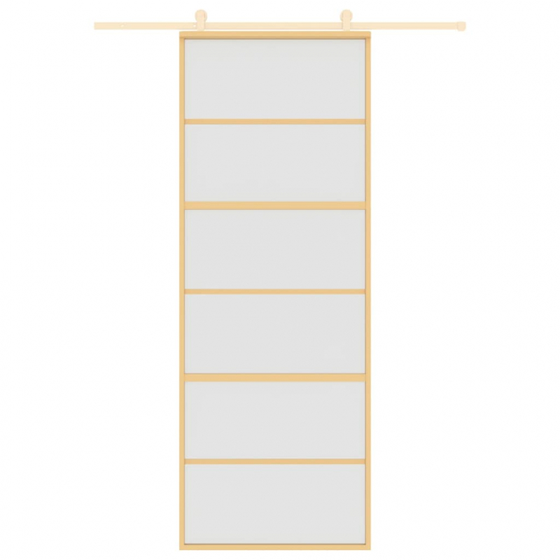 Schiebetür Golden 76x205 cm Matt ESG-Glas und Aluminium