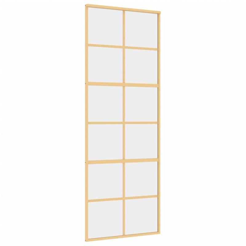 Schiebetür Golden 76x205 cm ESG-Klarglas und Aluminium