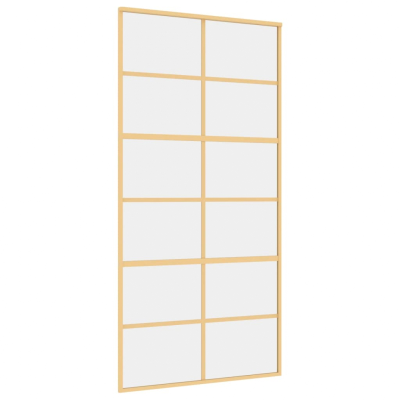 Schiebetür Golden 102,5x205 cm ESG-Klarglas und Aluminium