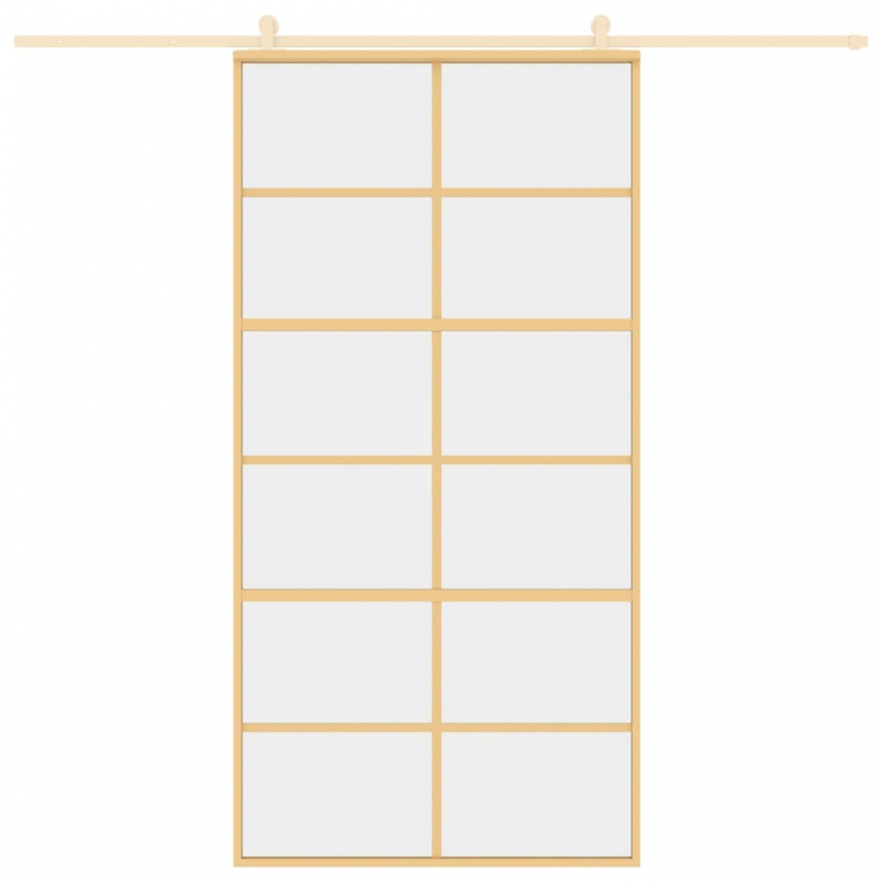 Schiebetür Golden 102,5x205 cm ESG-Klarglas und Aluminium