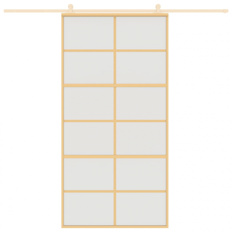 Schiebetür Golden 102,5x205 cm Matt ESG-Glas und Aluminium