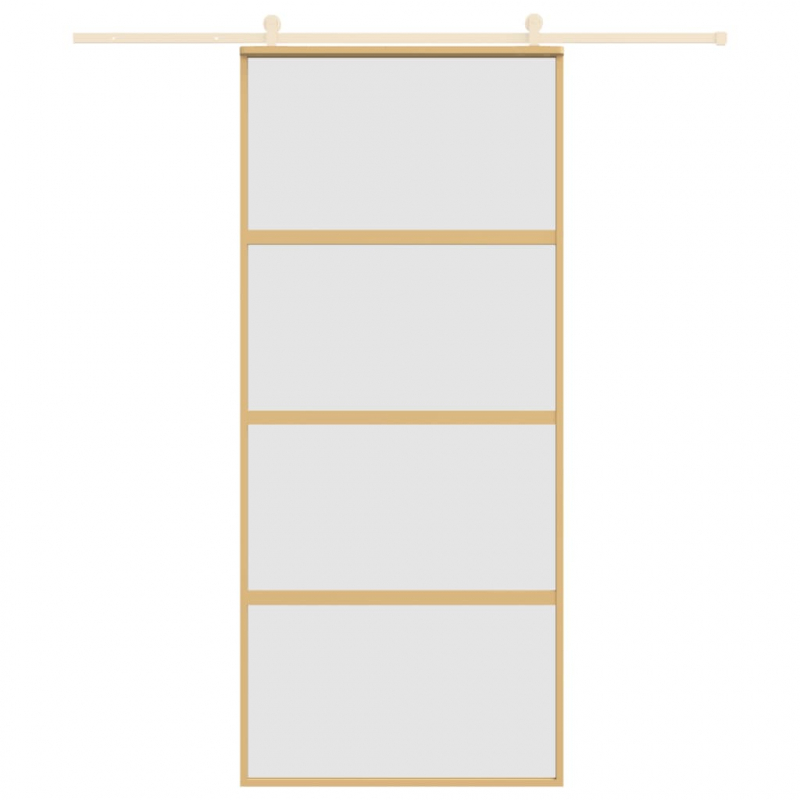Schiebetür Golden 90x205 cm Matt ESG-Glas und Aluminium