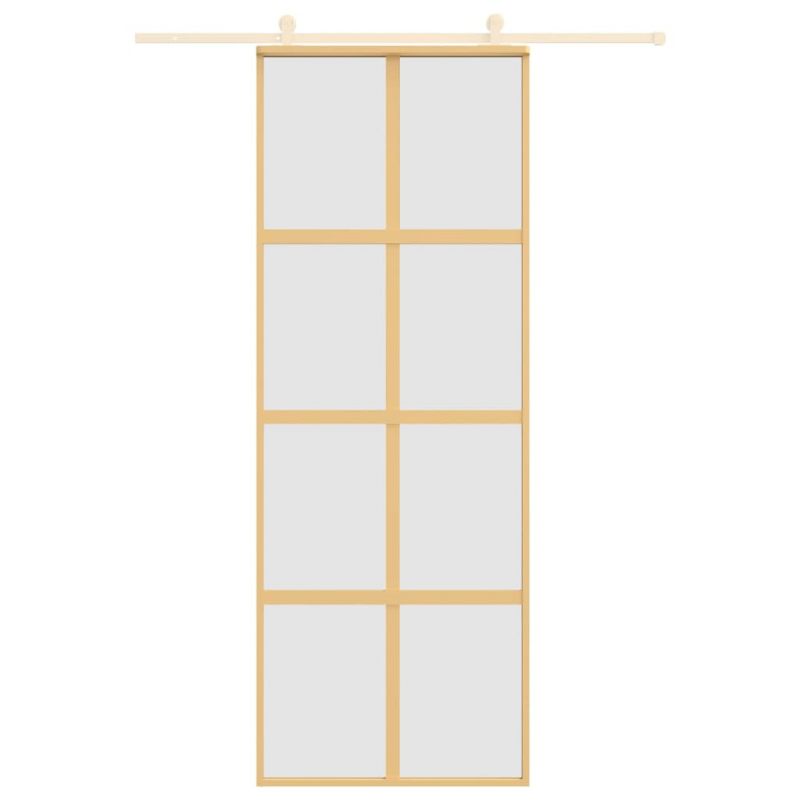 Schiebetür Golden 76x205 cm Matt ESG-Glas und Aluminium