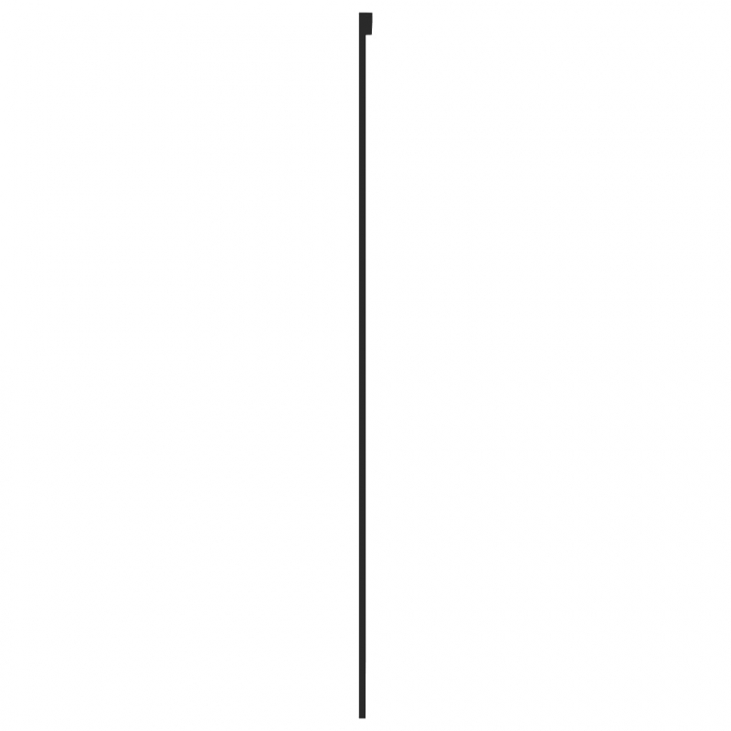 Schiebetür Schwarz 76x205 cm Hartglas und Aluminium