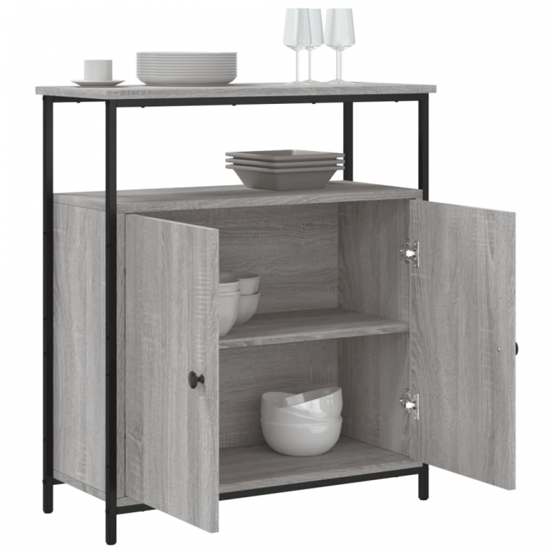 Sideboard Grau Sonoma 70x30x80 cm Holzwerkstoff