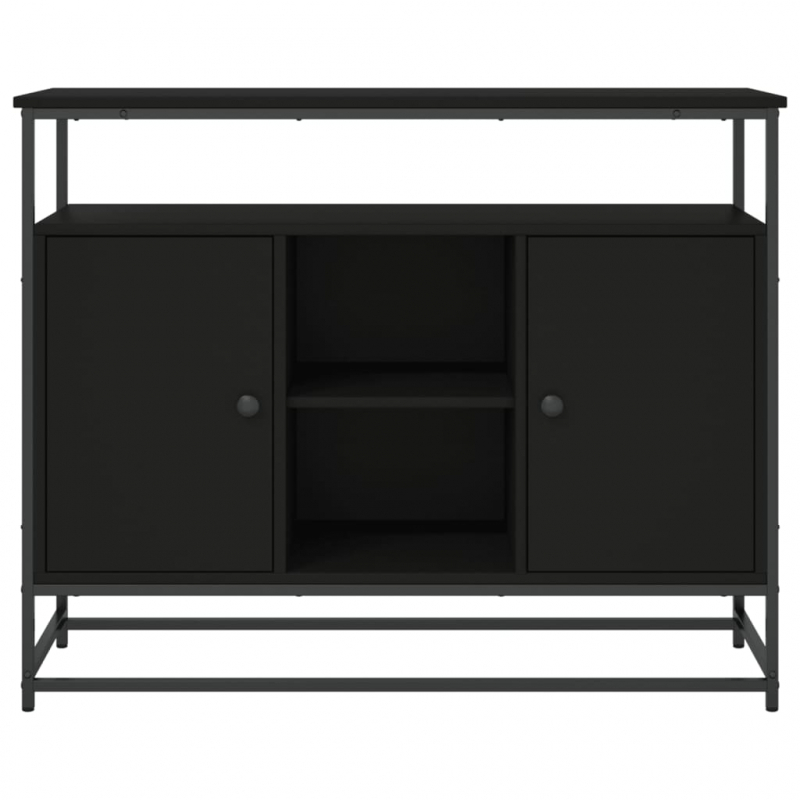 Sideboard Schwarz 100x35x80 cm Holzwerkstoff