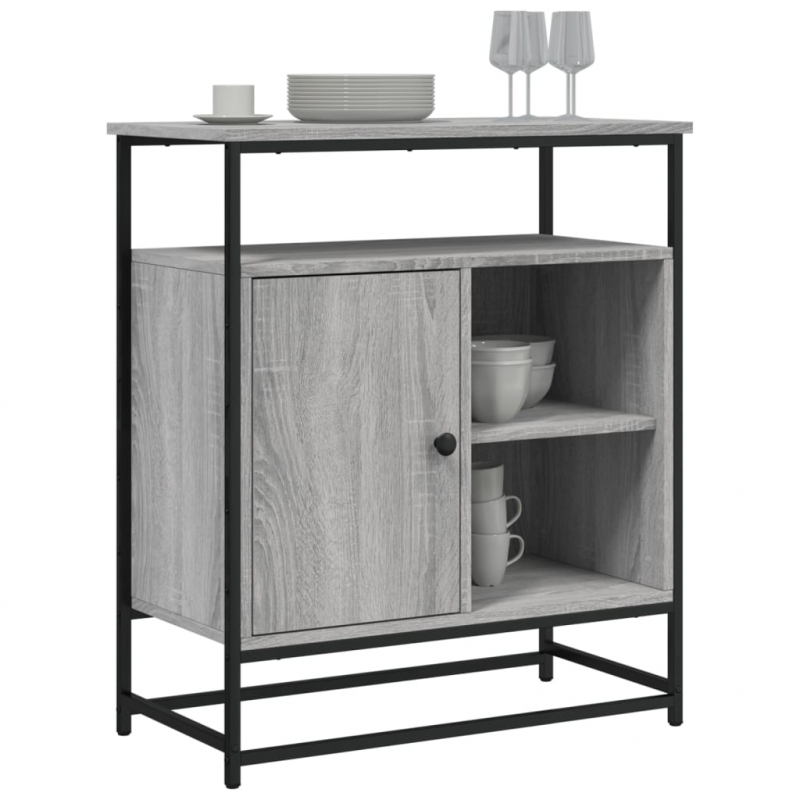 Sideboard Grau Sonoma 69x35x80 cm Holzwerkstoff